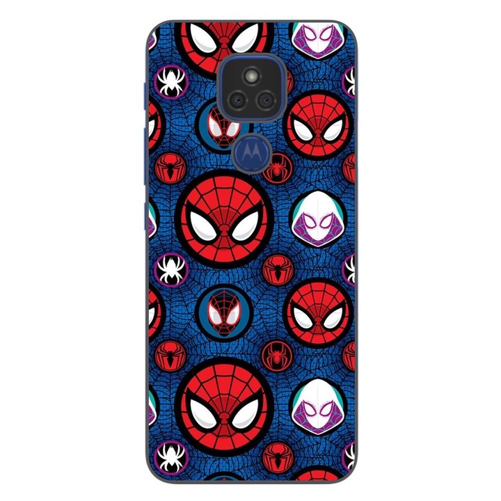 Husa compatibila cu Motorola Moto E7 Plus Silicon Gel Tpu Model Spiderman Face Pattern