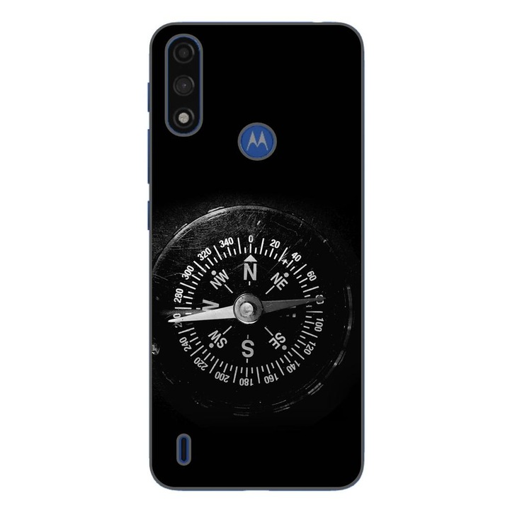 Husa compatibila cu Motorola Moto E7 Power Silicon Gel Tpu Model Busola Vintage