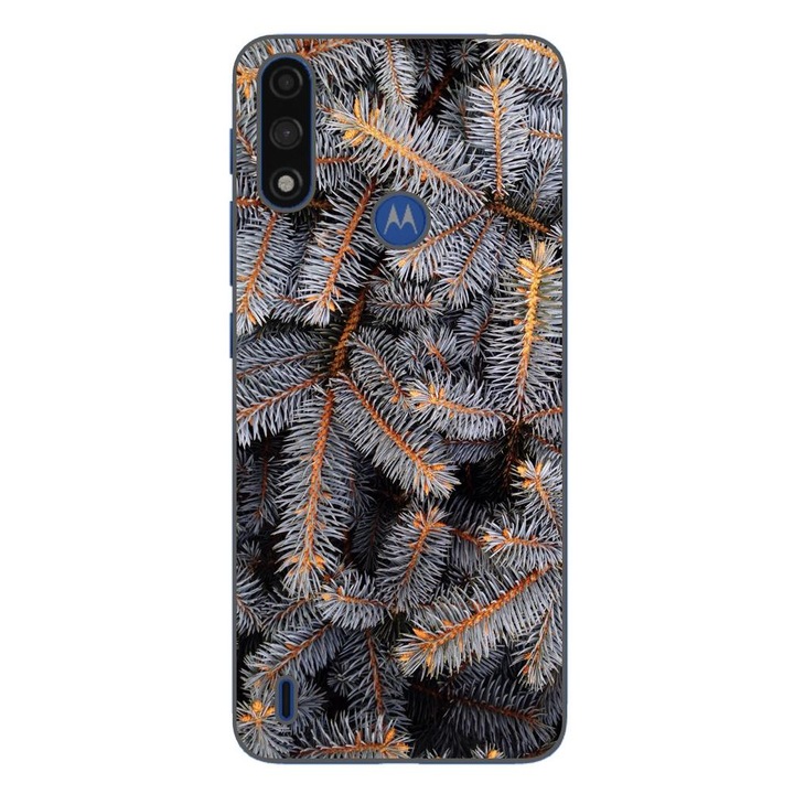 Husa compatibila cu Motorola Moto E7 Power Silicon Gel Tpu Model Crengi de Brad