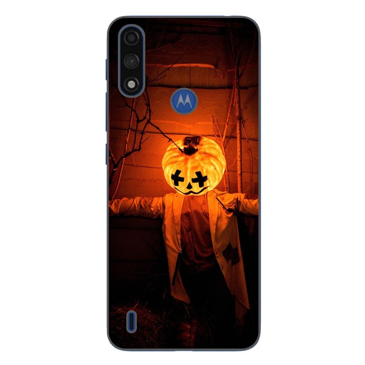 Husa compatibila cu Motorola Moto E7 Power Silicon Gel Tpu Model Halloween Sperietoare
