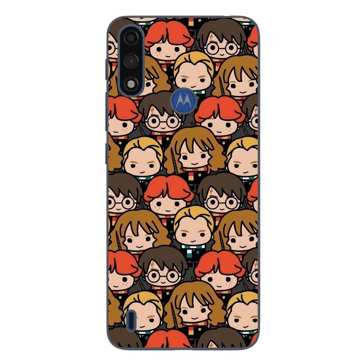 Husa compatibila cu Motorola Moto E7 Power Silicon Gel Tpu Model Harry Potter Pattern Faces
