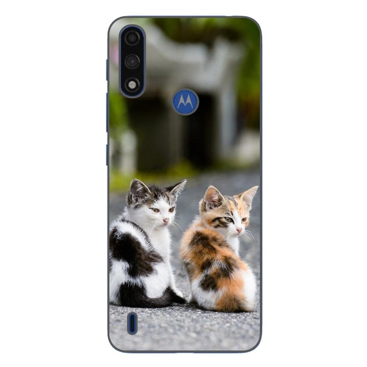 Husa compatibila cu Motorola Moto E7 Power Silicon Gel Tpu Model Kitties