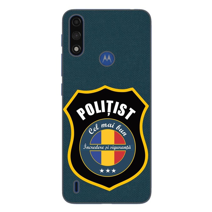 Husa compatibila cu Motorola Moto E7 Power Silicon Gel Tpu Model Politist