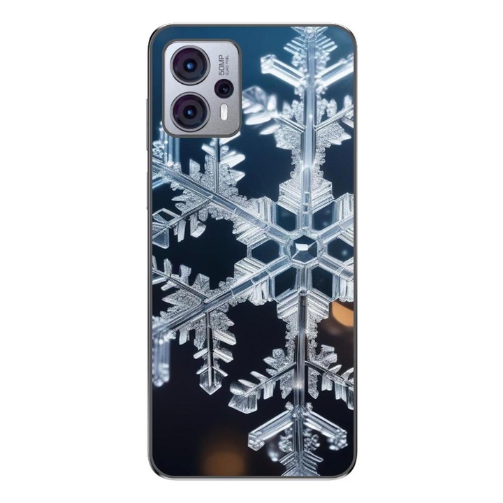 Husa compatibila cu Motorola Moto G13 Silicon Gel Tpu Model Big Snowflake