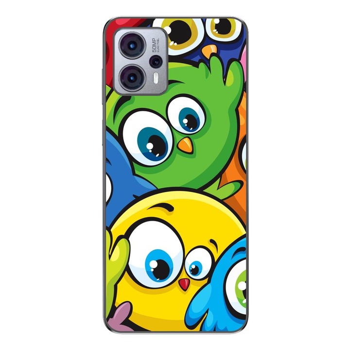 Husa compatibila cu Motorola Moto G23 Silicon Gel Tpu Model Bufnite Colorate