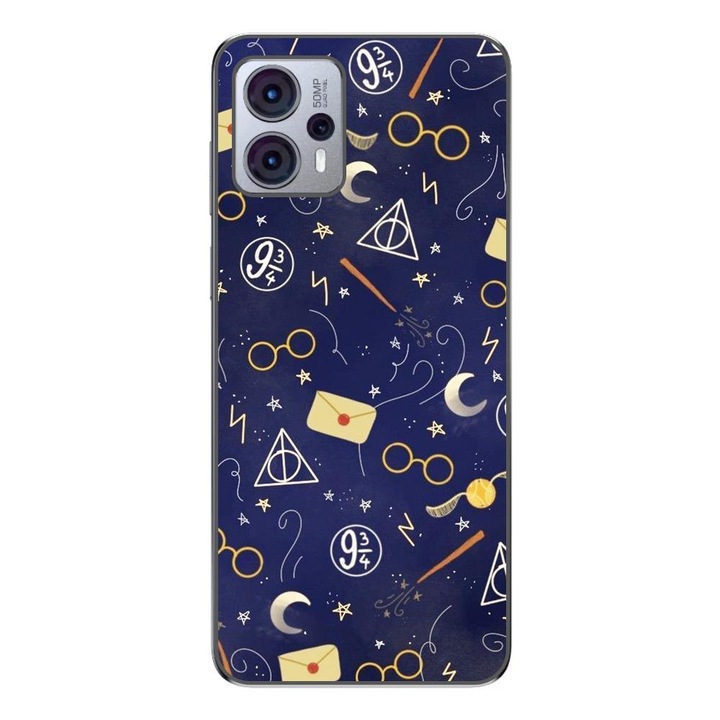 Husa compatibila cu Motorola Moto G23 Silicon Gel Tpu Model Harry Potter Pattern Symbols