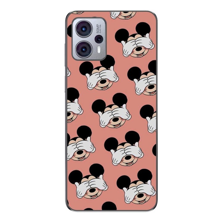Husa compatibila cu Motorola Moto G13 Silicon Gel Tpu Model Mickey Pattern Peek A Boo