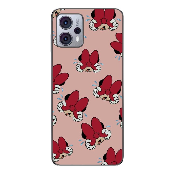 Husa compatibila cu Motorola Moto G23 Silicon Gel Tpu Model Minnie Pattern Funda Rosie