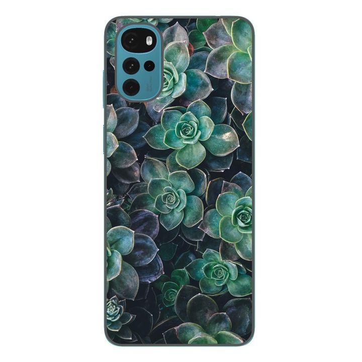 Husa compatibila cu Motorola Moto G22 Silicon Gel Tpu Model Flori de Stanca