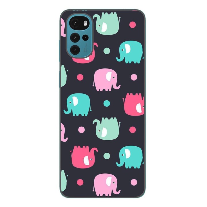 Husa compatibila cu Motorola Moto G22 Silicon Gel Tpu Model Pattern Elefant