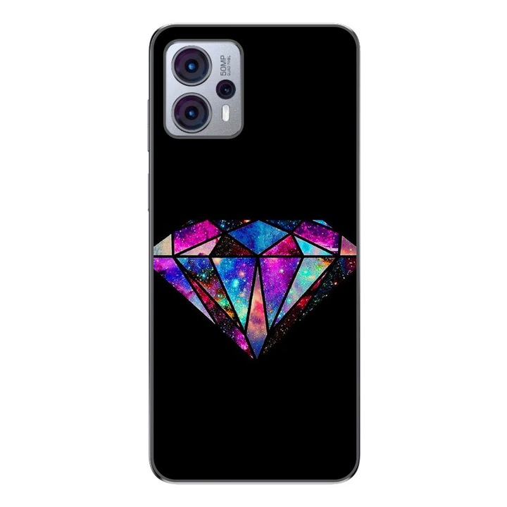 Husa compatibila cu Motorola Moto G23 Silicon Gel Tpu Model Diamond Black