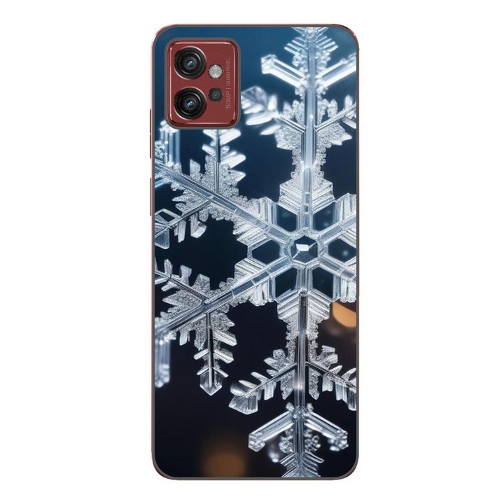 Husa compatibila cu Motorola Moto G32 Silicon Gel Tpu Model Big Snowflake