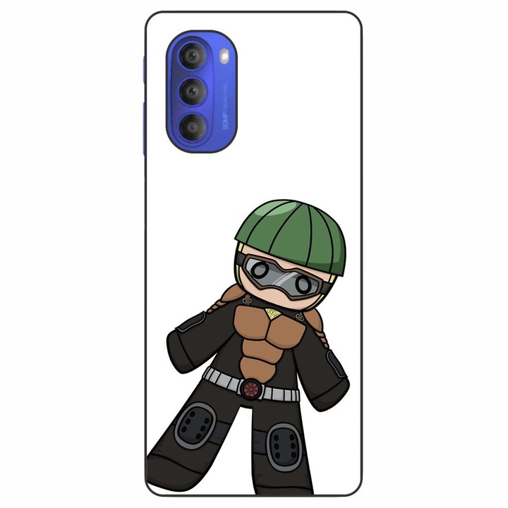 Капак, съвместим с Motorola Moto G51 5G Silicon Gel Tpu Модел One Punch Man Mumen Rider