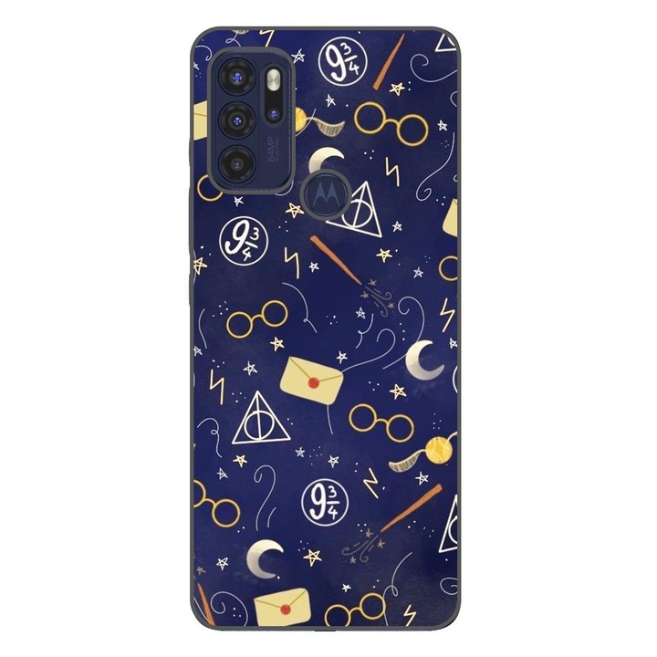 Husa compatibila cu Motorola Moto G60S Silicon Gel Tpu Model Harry Potter Pattern Symbols