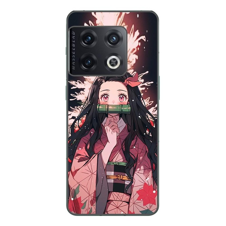 Калъф, съвместим с OnePlus 10 Pro Silicone Gel Tpu Модел Demon Slayer Nezuko