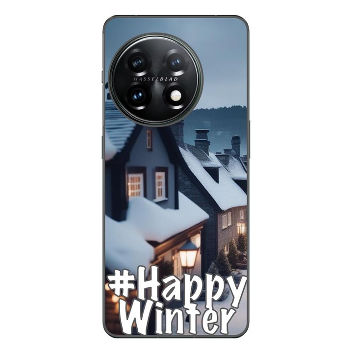 Husa compatibila cu OnePlus 11 Silicon Gel Tpu Model Happy Winter