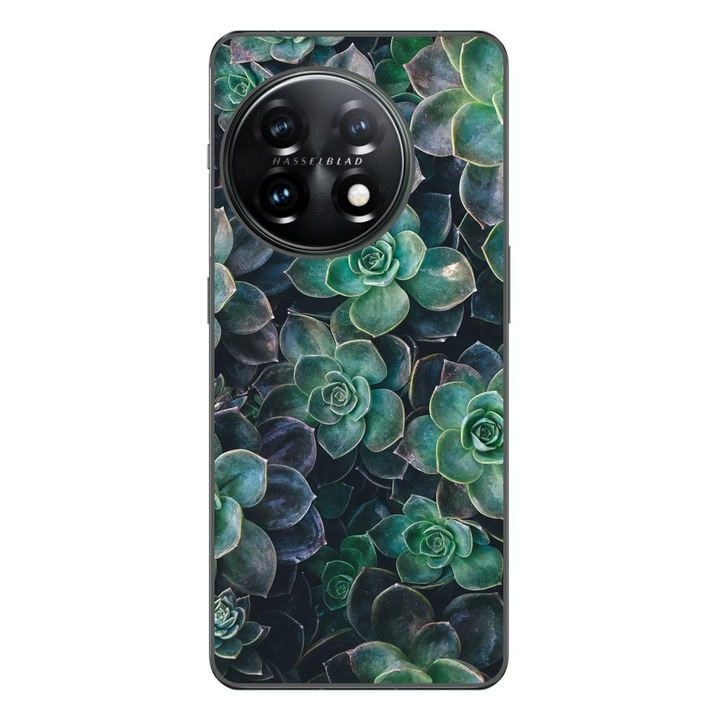 Husa compatibila cu OnePlus 12 Silicon Gel Tpu Model Flori de Stanca