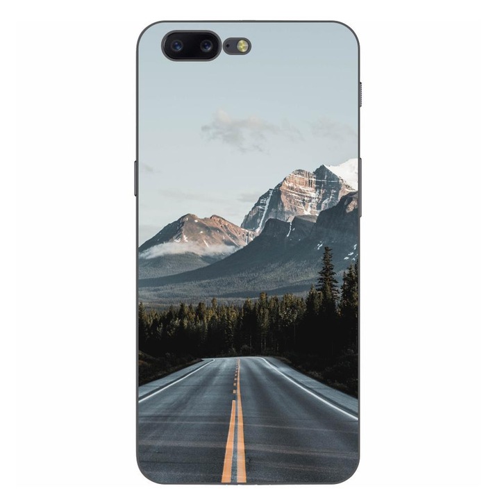 Husa compatibila cu OnePlus 5 Silicon Gel Tpu Model Mountain Road