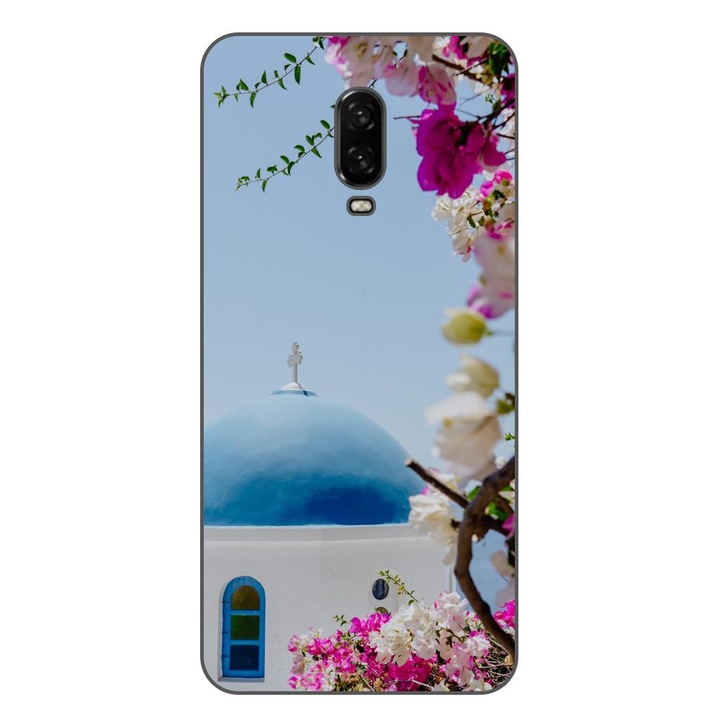 Кейс съвместим с OnePlus 6T Silicon Gel Tpu Модел Гърция Санторини