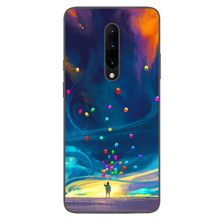 Husa compatibila cu OnePlus 7 Pro Silicon Gel Tpu Model Baloane Univers