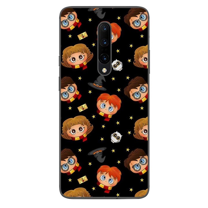 Husa compatibila cu OnePlus 7 Pro Silicon Gel Tpu Model Harry Potter Pattern Negru