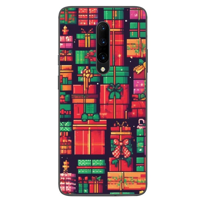 Husa compatibila cu OnePlus 7 Pro Silicon Gel Tpu Model Pixel Art Gifts
