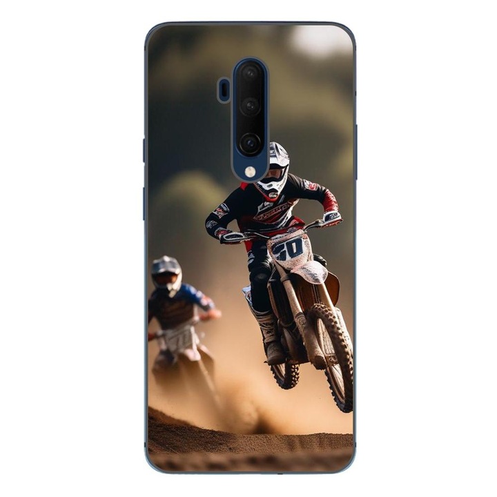 Калъф, съвместим с OnePlus 7T Pro Silicone Gel Tpu Motocross Model