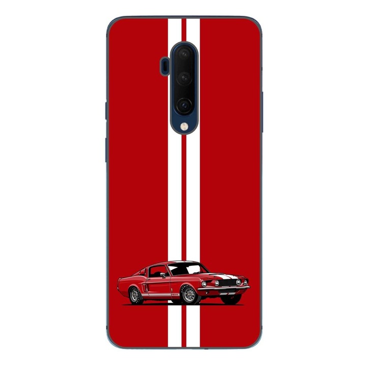Калъф, съвместим с модел OnePlus 7T Pro Silicon Gel Tpu Red Mustang