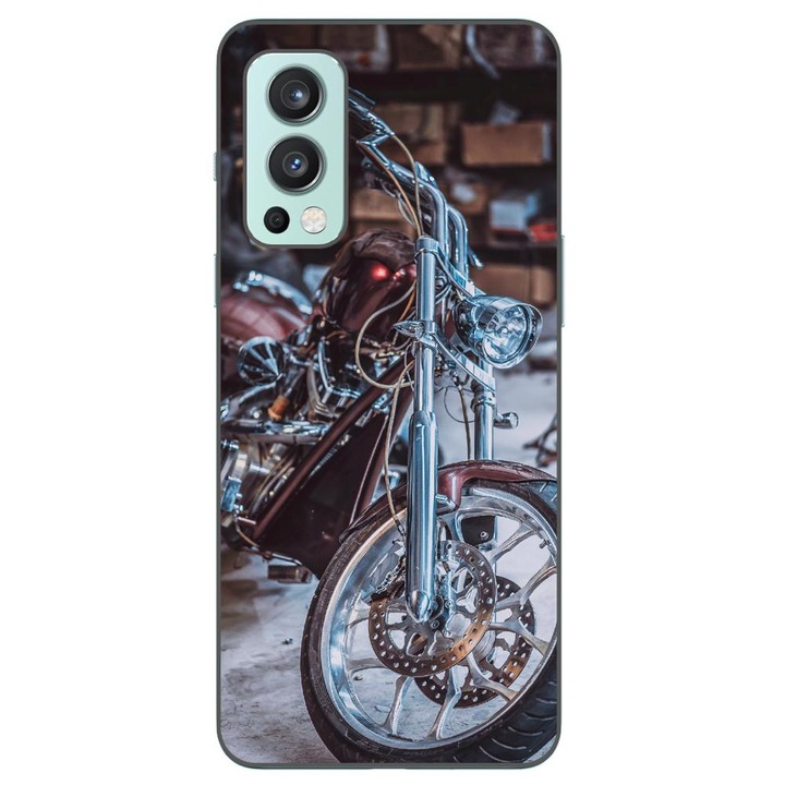 Капак, съвместим с OnePlus Nord 2 Silicon Gel Tpu Модел Harley Garage