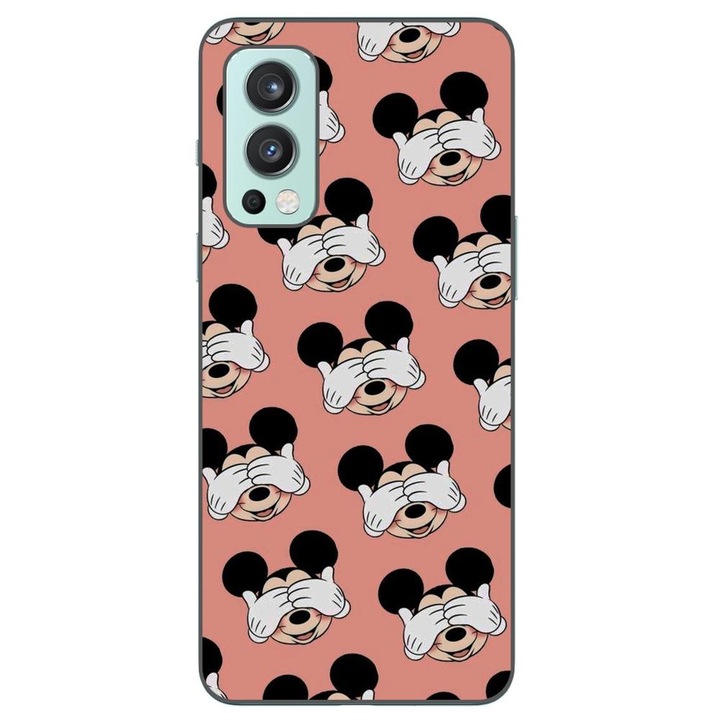 Калъф, съвместим с OnePlus Nord 2 Silicon Gel Tpu Модел Mickey Pattern Peek A Boo