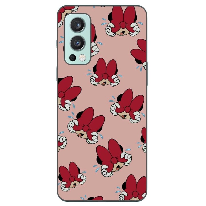 Калъф, съвместим с OnePlus Nord 2 Silicone Gel Tpu Model Minnie Pattern Red case