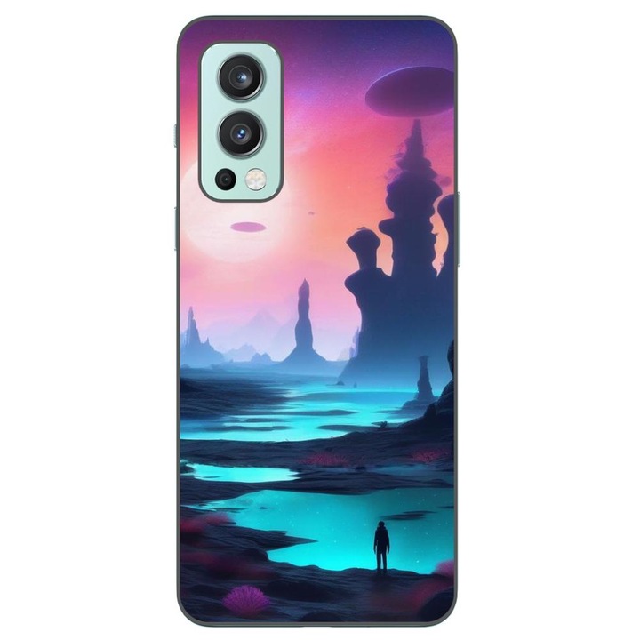 Капак, съвместим с OnePlus Nord 2 Silicone Gel Tpu Модел Mystic Planet