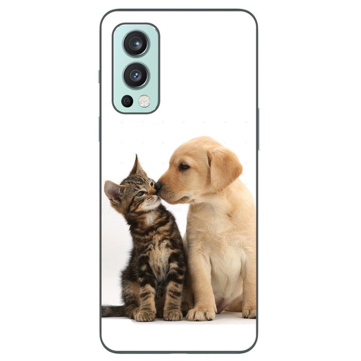 Husa compatibila cu OnePlus Nord 2 Silicon Gel Tpu Model Pisicuta Catelus Prieteni