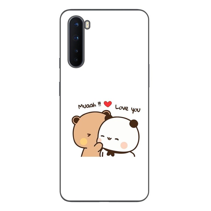 Калъф, съвместим с OnePlus Nord Силикон Гел Tpu Модел Bubu Dudu Muaah Love You