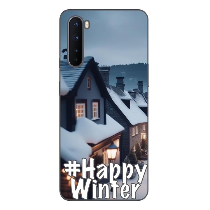 Husa compatibila cu OnePlus Nord Silicon Gel Tpu Model Happy Winter