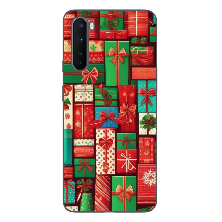 Husa compatibila cu OnePlus Nord Silicon Gel Tpu Model Xmas Gifts Pattern