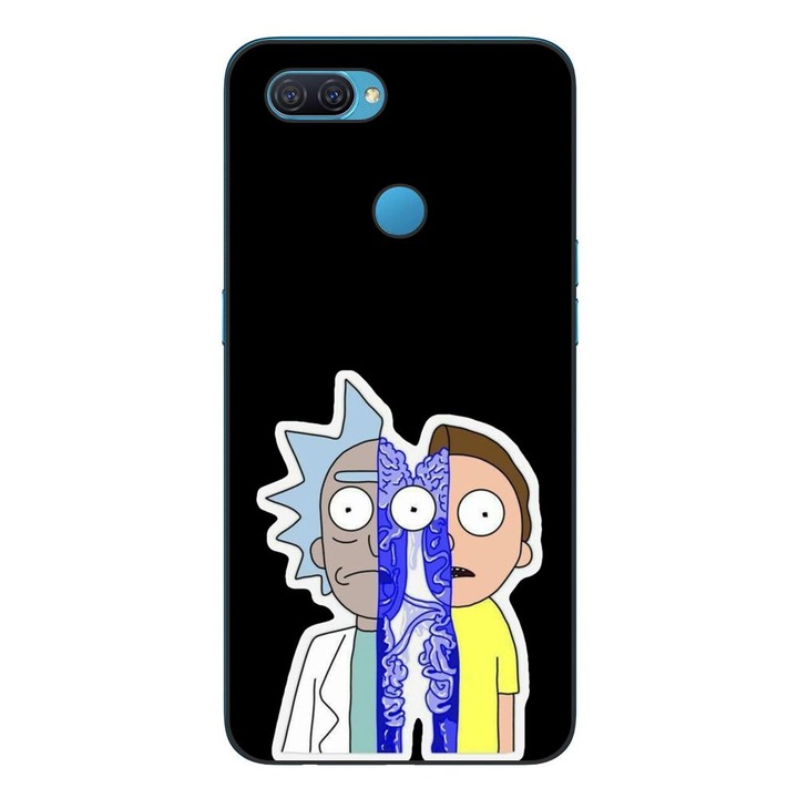 Капак, съвместим с Oppo A12 Silicon Gel Tpu Модел Rick And Morty Connected