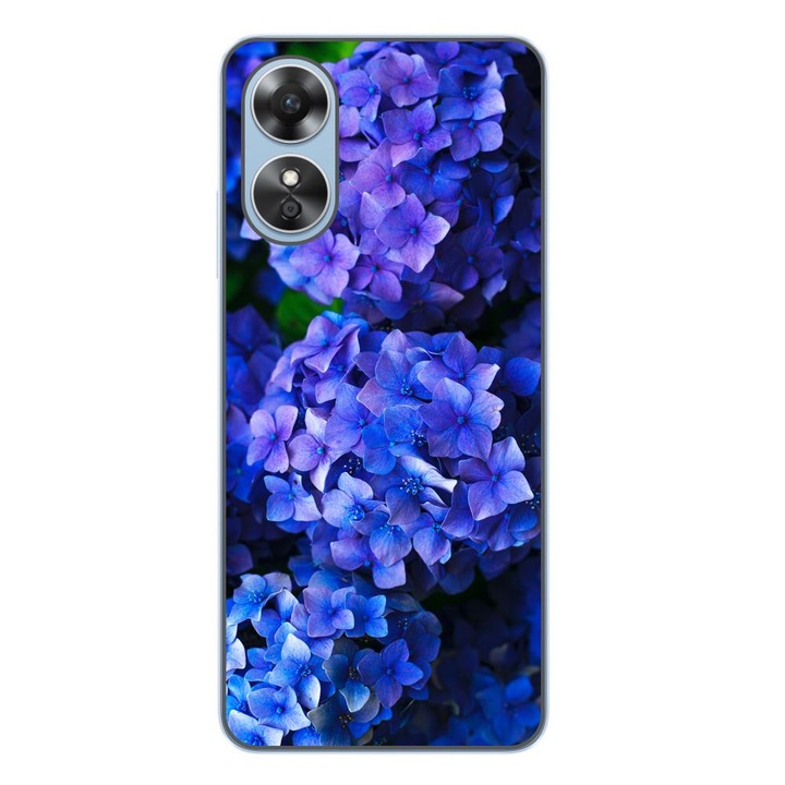 Капак, съвместим с Oppo A17 Silicon Gel Tpu Hydrangea Model