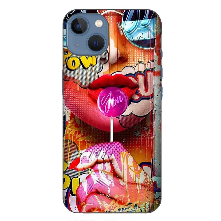 Кейс, съвместим с модел Apple iPhone 13 Silicone Gel Tpu Pop Art Lollipop