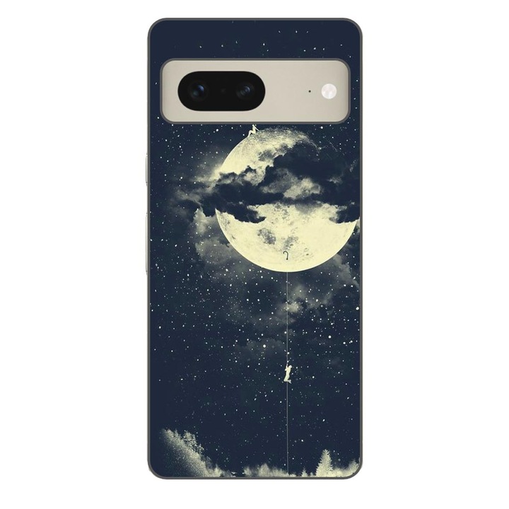 Husa compatibila cu Google Pixel 7 Silicon Gel Tpu Model Moon Climbing