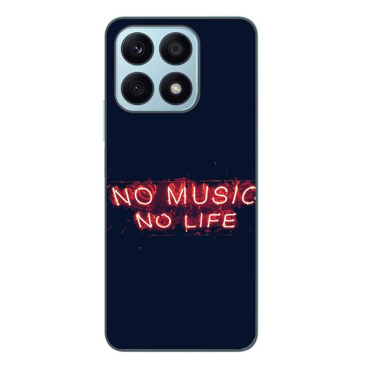 Калъф, съвместим с модел Honor X8a Silicon Gel Tpu No Music No Life