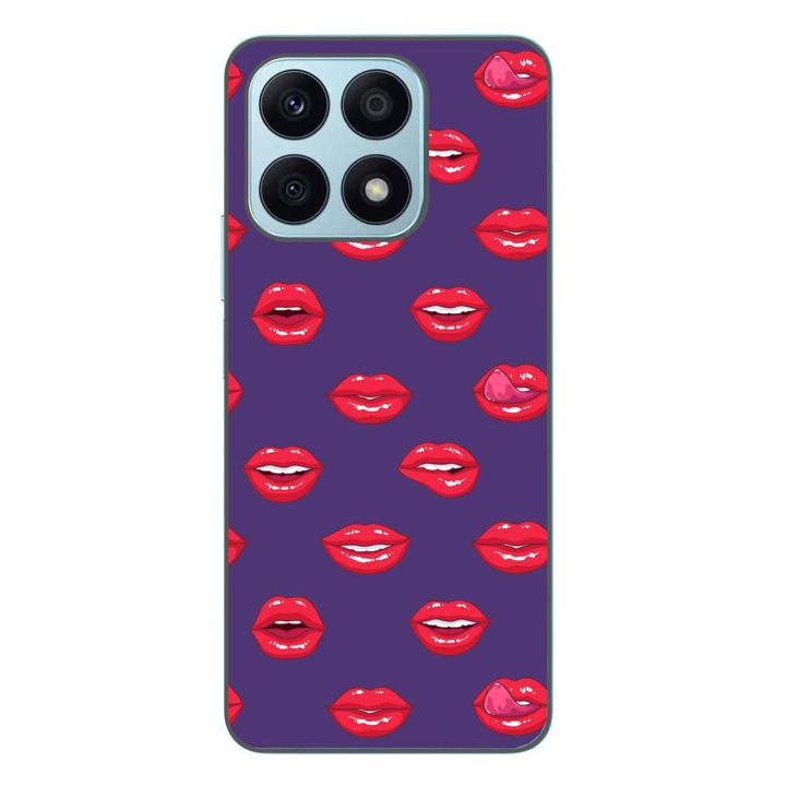 Husa compatibila cu Honor X8a Silicon Gel Tpu Model Buze Pattern