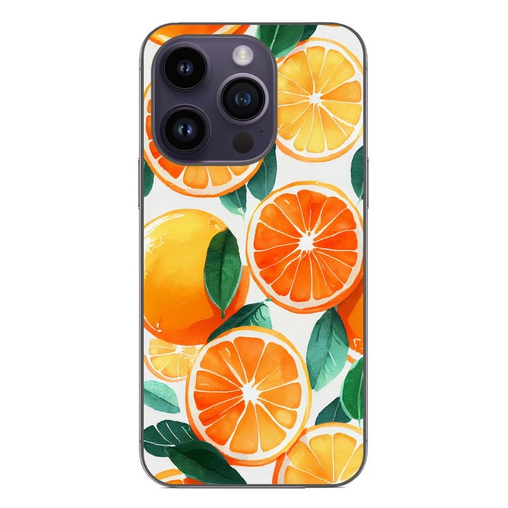 Husa compatibila cu Apple iPhone 14 Pro Silicon Gel Tpu Model Oranges