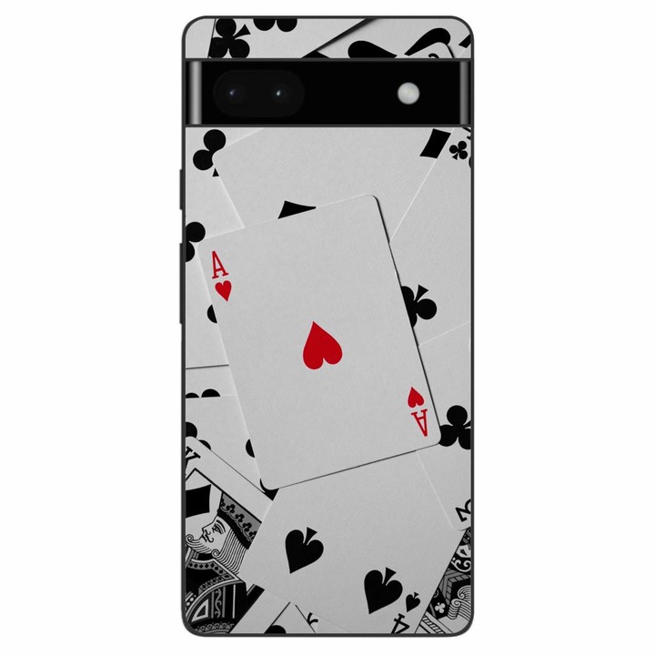 Husa compatibila cu Google Pixel 6A Silicon Gel Tpu Model Carti Poker
