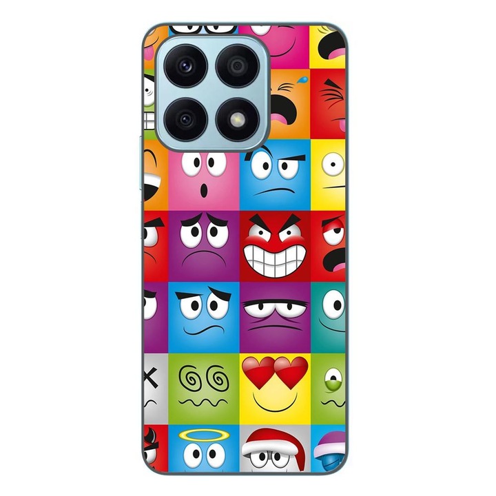 Husa compatibila cu Honor X8a Silicon Gel Tpu Model Funny Faces