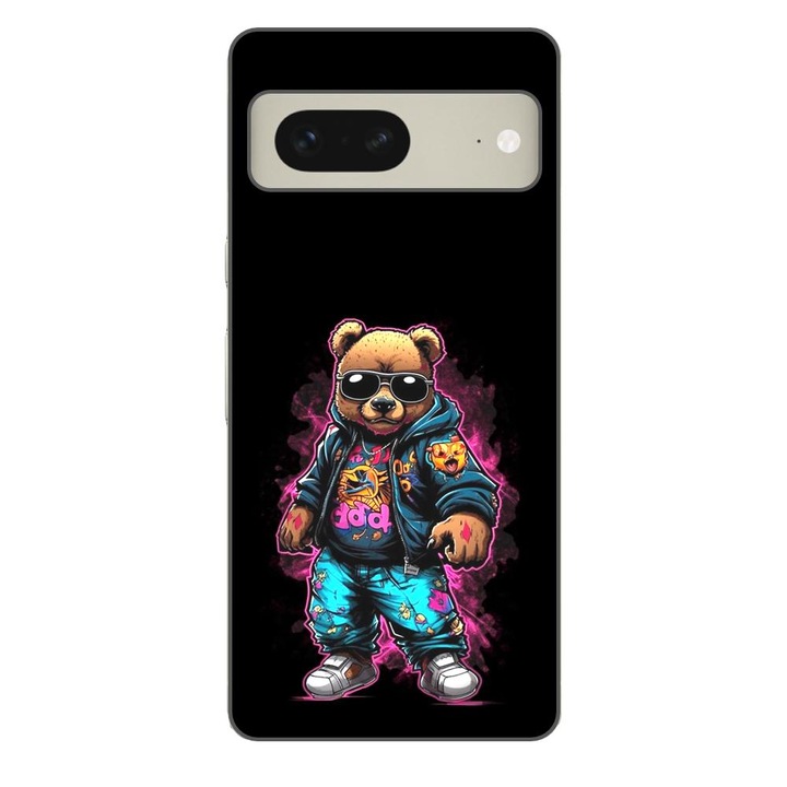 Husa compatibila cu Google Pixel 7 Silicon Gel Tpu Model Bear Cool Black