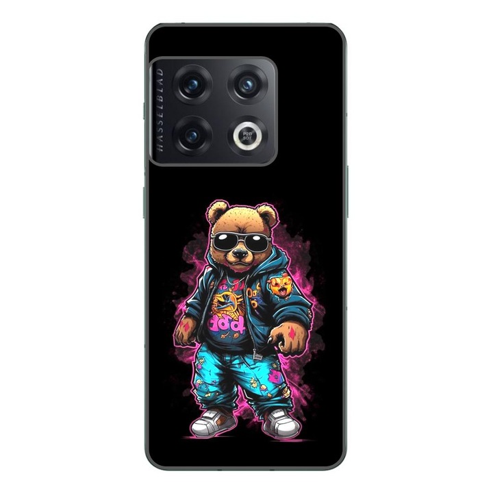 Капак, съвместим с модел OnePlus 10 Pro Silicon Gel Tpu Bear Cool Black