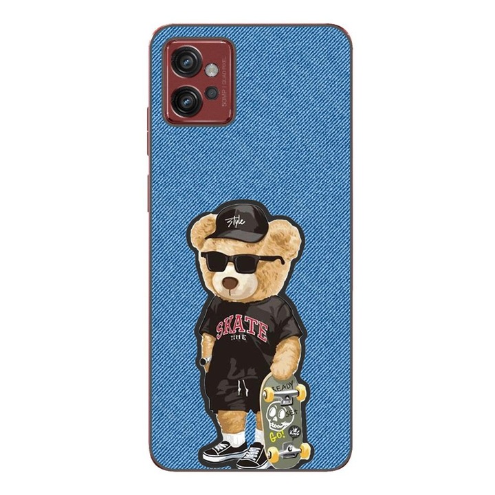 Husa compatibila cu Motorola Moto G32 Silicon Gel Tpu Model Bear Skate Fashion