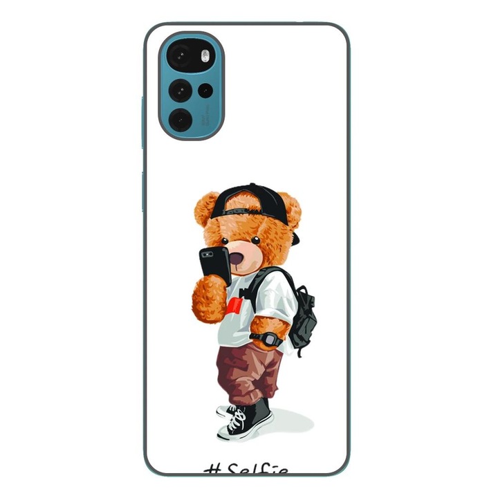 Husa compatibila cu Motorola Moto G22 Silicon Gel Tpu Model Bear Teddy Selfie