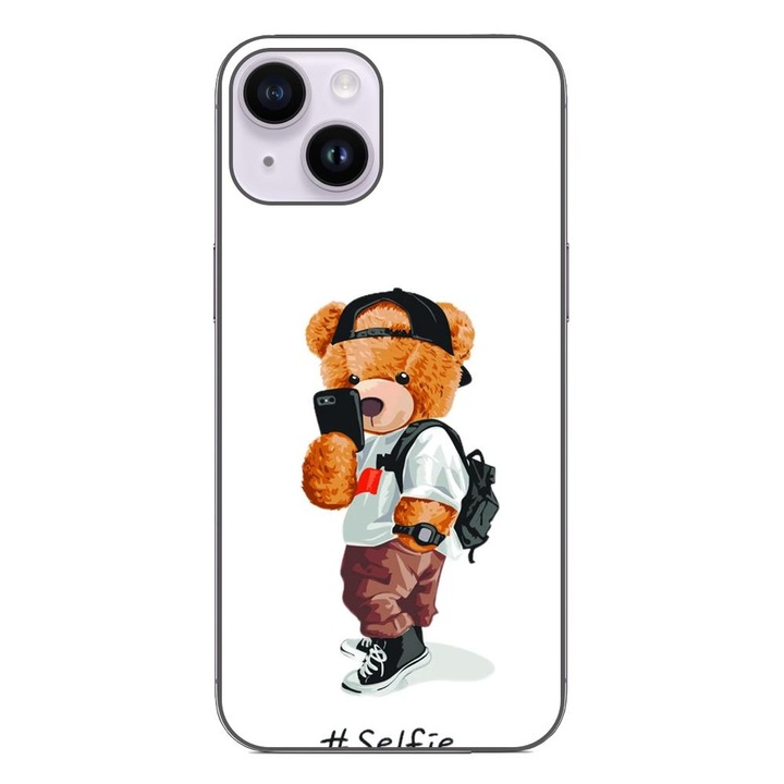 A tok kompatibilis az Apple iPhone 14 szilikongél Tpu Model Bear Teddy szelfivel